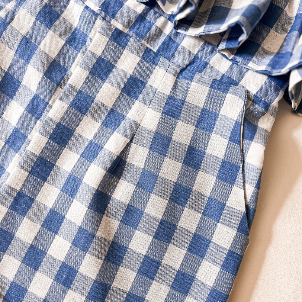 Gingham Ruffle Romper - Picture 6 of 7